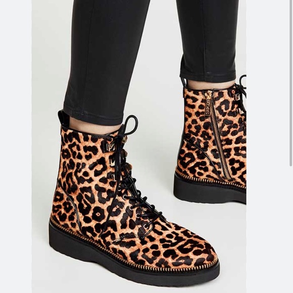 Michael Kors Leopard Print Combat Boot (Haskel) - Picture 3 of 3
